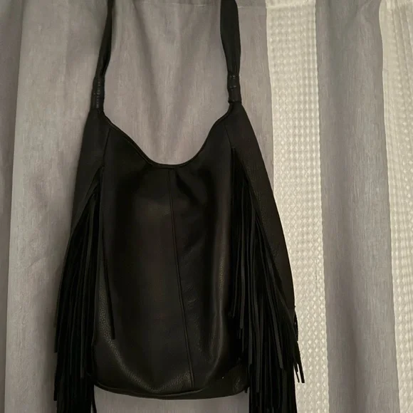 Margot Hobo Fringed Pebbled Hobo - Picture 4 of 6